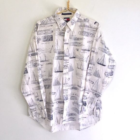 Tommy Hilfiger Other - Tommy Hilfiger XL nautical theme linen+cotton shirt